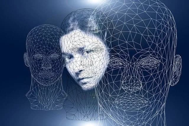 Wireframe human figures representing applied behavior analysis and behavioral science
